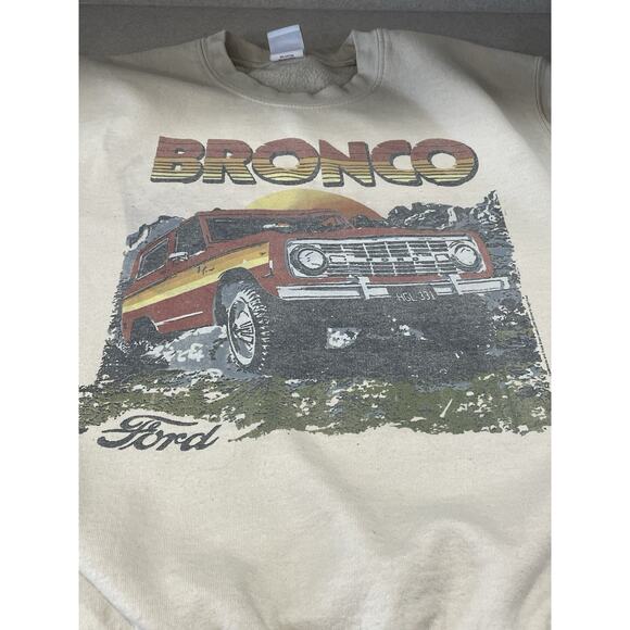 JUNK FOOD-Ford Bronco Women’s XS Beige Pullover Sweatshirt Casual Wear - Picture 5 of 9
